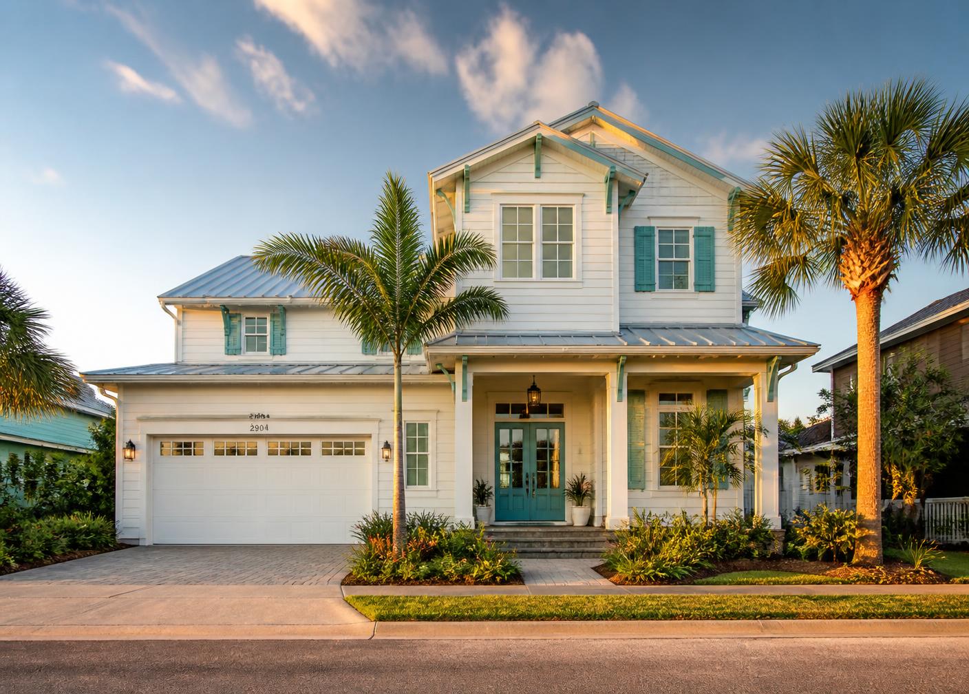 Pinellas County home with freshly painted exterior and trim